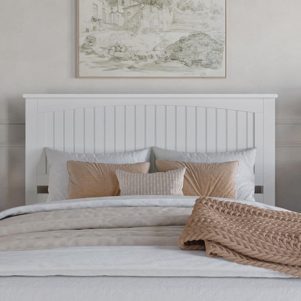 Nantucket White King Solid Wood Universal Headboard with Attachable Turbo Device Charger - thumbnail 6