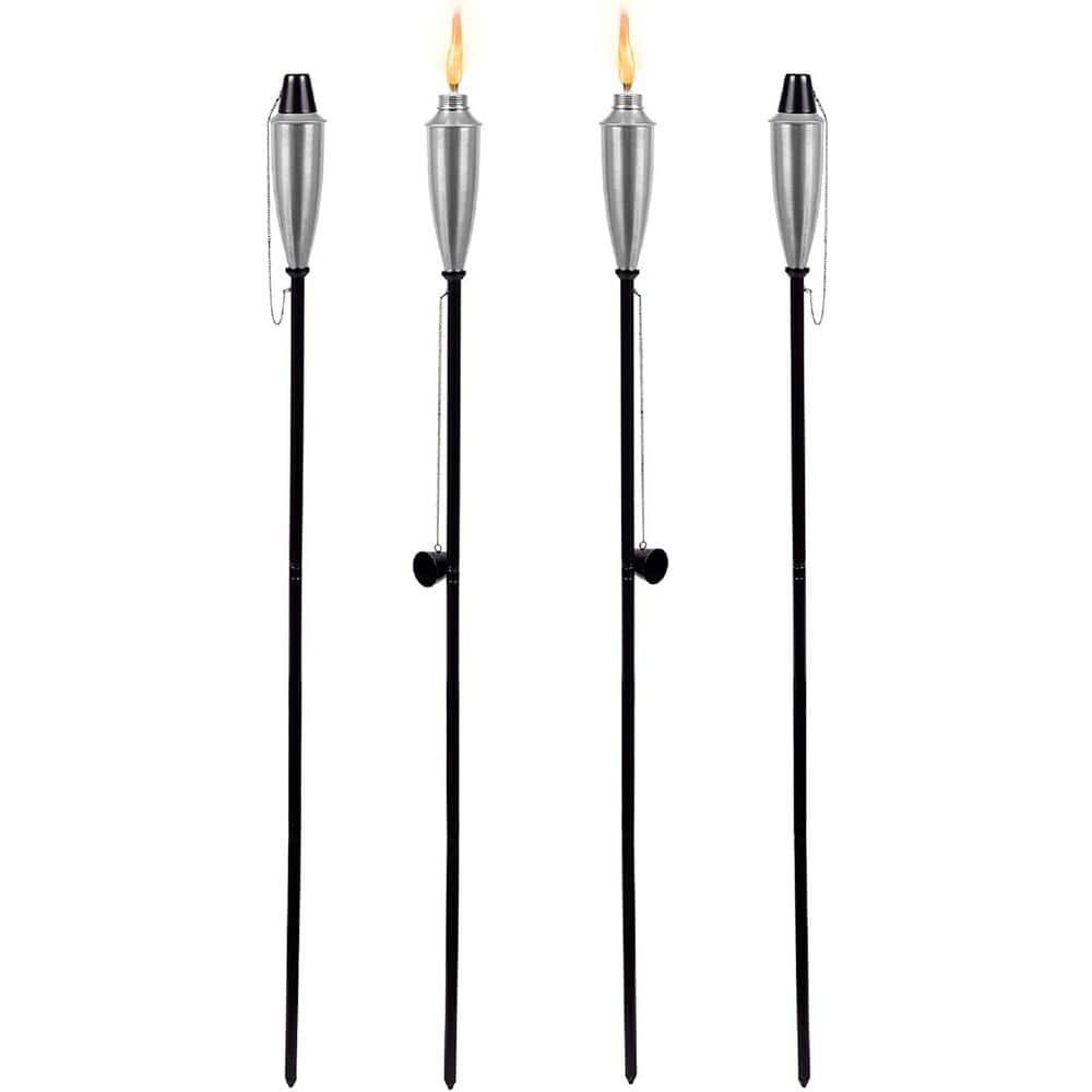 59.5'' Metal Garden Torch (Set of 4)