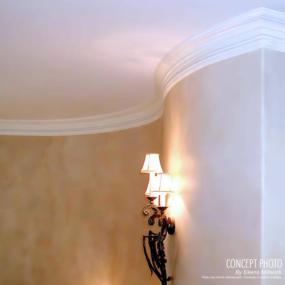 Flexible Half Round Baseboard Moulding, 144-inch, White