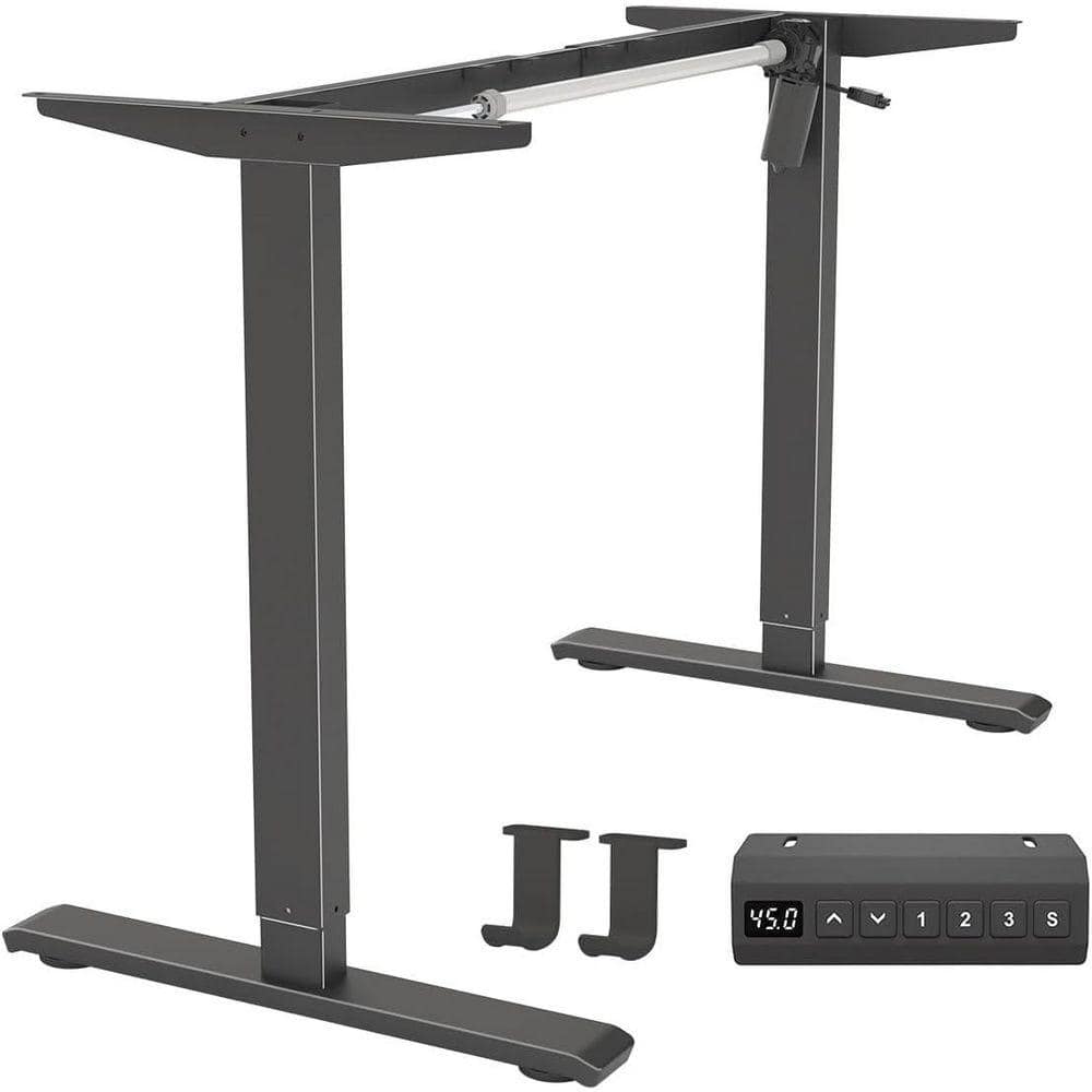 OBJLGEV Electric Adjustable Standing Desk Frame Base with 3 Memory Height Settings, Smooth Quiet Operation