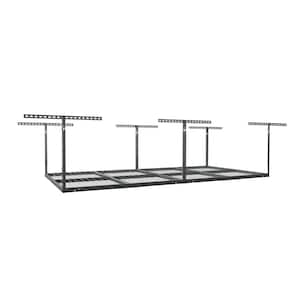 96 in. W x  38 in. H x 48 in. D Grey Adjustable Ceiling Mounted Overhead Garage Storage Rack