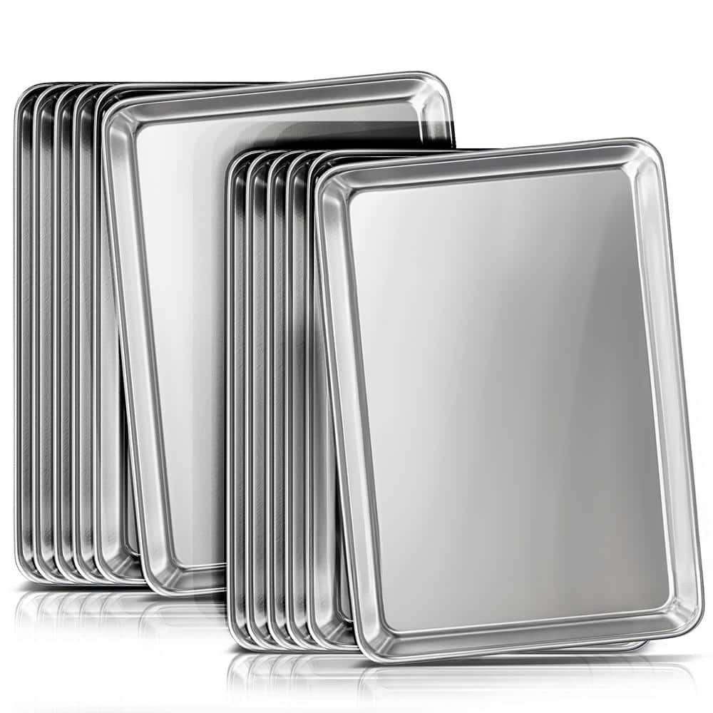 6-Pack Aluminum Half Sheet Baking Sheet Pan, Steel Nonstick Cookie She