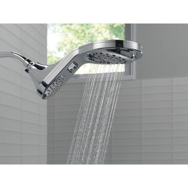 Delta HydroRain 5-Spray Patterns 1.75 GPM 7.88 in. Wall Mount Dual