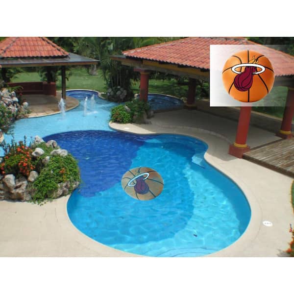 Applied Icon NBA Miami Heat 29 in. x 29 in. Small Pool Graphic NBPO1601 -  The Home Depot