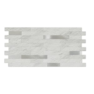 11.6 in. x 5.9 in. Metal and Composite Peel and Stick Backsplash in Marble Shine (20-Tile/9.46 sq. ft../Case)