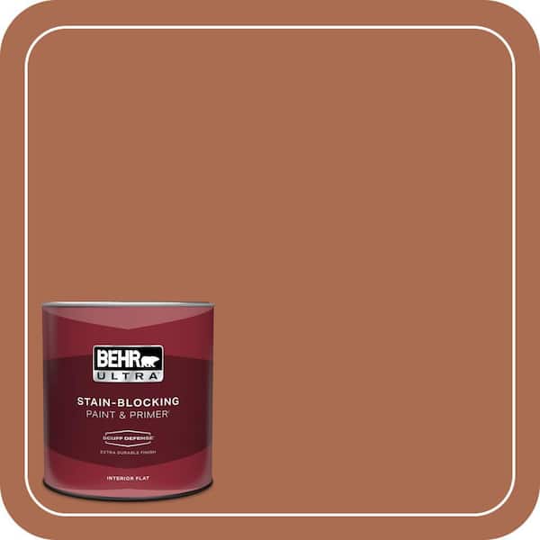 BEHR ULTRA 1 qt. #BIC-45 Airbrushed Copper Extra Durable Flat Interior Paint & Primer