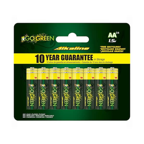 Power By Go Green AA Alkaline Battery (24 per Pack)