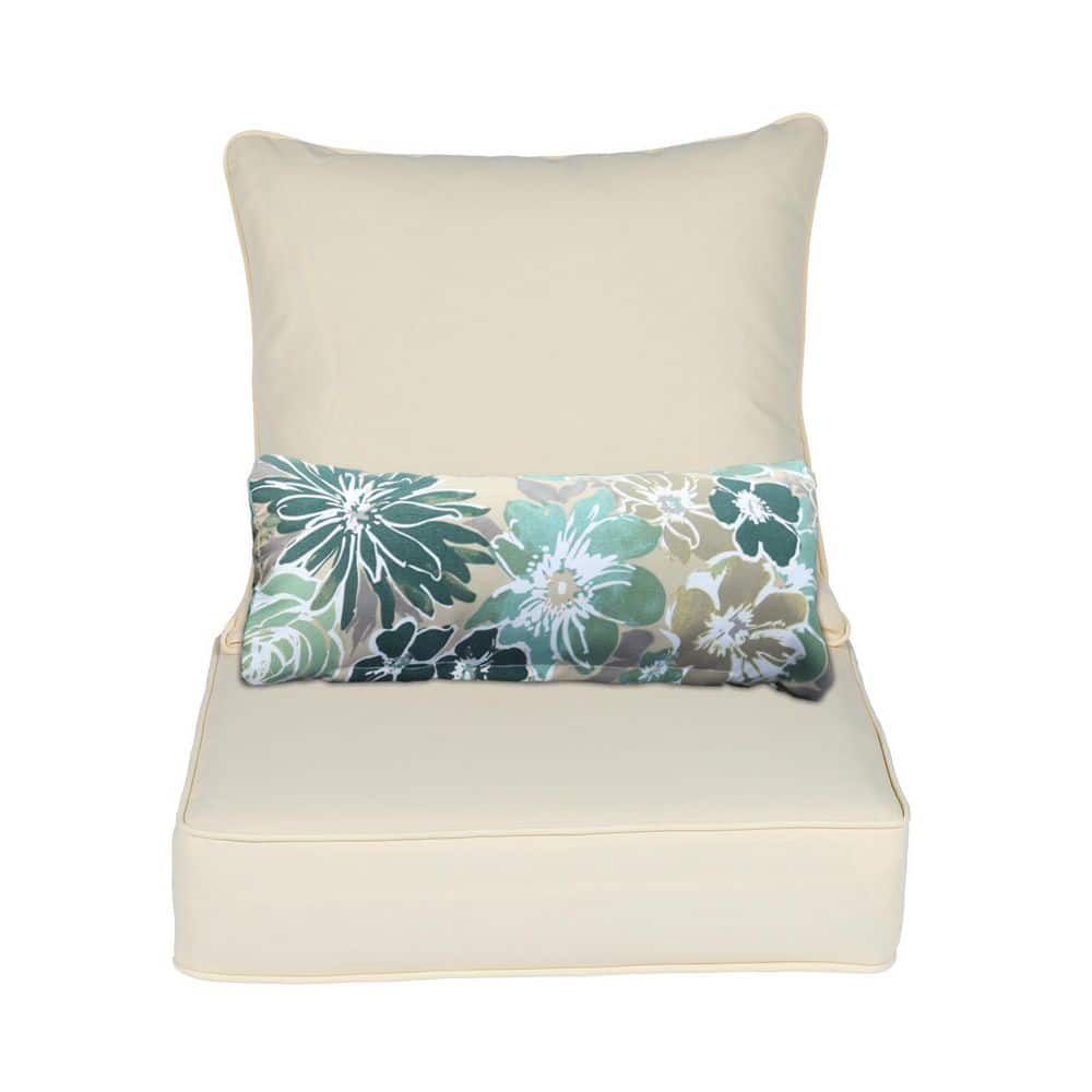 23 in. x 25.5 in. 3-Piece Deep Seating Outdoor Couch Cushion Set in Beige price history on PriceWatchPro