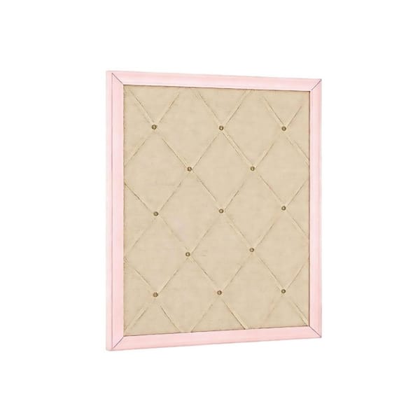 27 in. x 21 in. Pink Cork Framed Memo Board