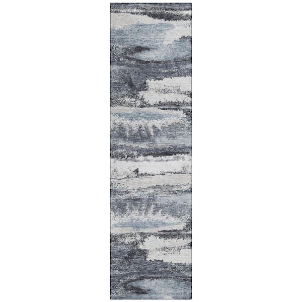 Chantille Machine Washable Indoor/Outdoor Abstract ACN942 Gray 2 ft. 3 in. x 7 ft. 6 in. Area Rug