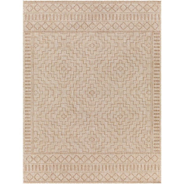 Livabliss Palo Tan 9 ft. x 12 ft. Global Indoor/Outdoor Area Rug ...