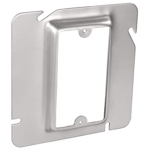 Southwire 4-11/16 in. W Steel Gray 1-Gang Square Cover, 1/2 in. Raised (1-Pack)