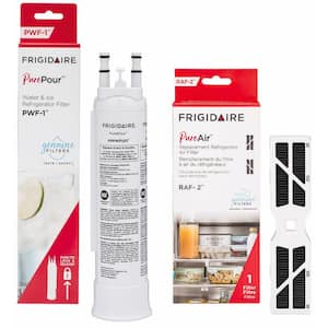 Refrigerator Air and Water Filter Combo Kit for Frigidaire and Frigidaire Gallery 2-Pack