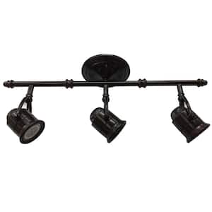 22 in. 3-Light Antique Bronze LED Pinhole Fixed Track Fixture