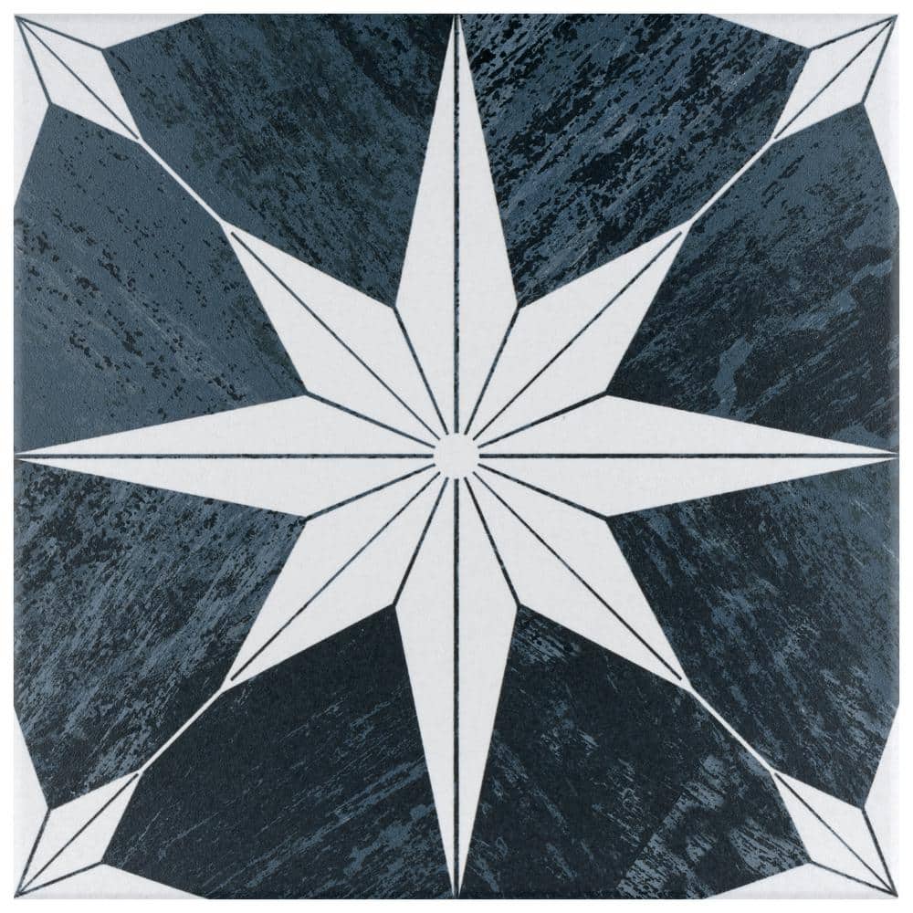 Cassis Stella Black Night 9-3/4 in. x 9-3/4 in. Porcelain Floor and Wall Tile (10.88 sq. ft./Case) price history on PriceWatchPro