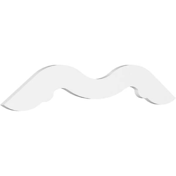 Ekena Millwork Midway 1 in. D x 12 in. W x 72 in. L Signature Urethane Gable Pediment