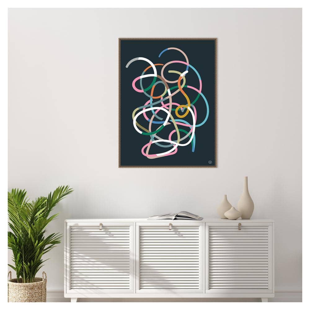Extra Large Abstract Multicolor Canvas Framed Wall Art