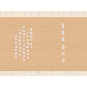 Falkirk Dandy II Tan White Dots Abstract Peel and Stick Wallpaper Border