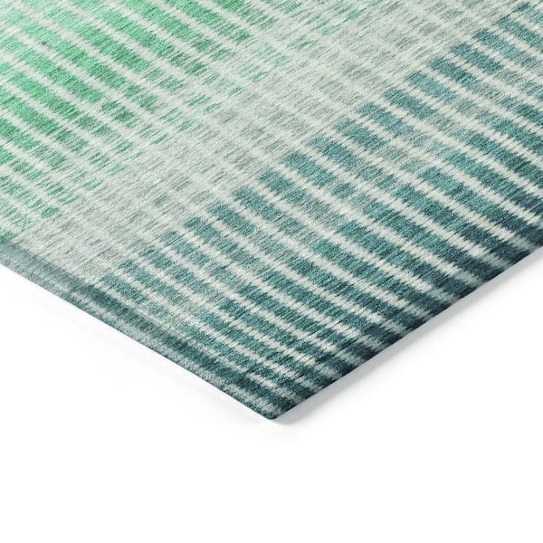 Chantille Machine Washable Indoor/Outdoor Abstract ACN2313 Turquoise 5 ft. x 7 ft. 6 in. Area Rug