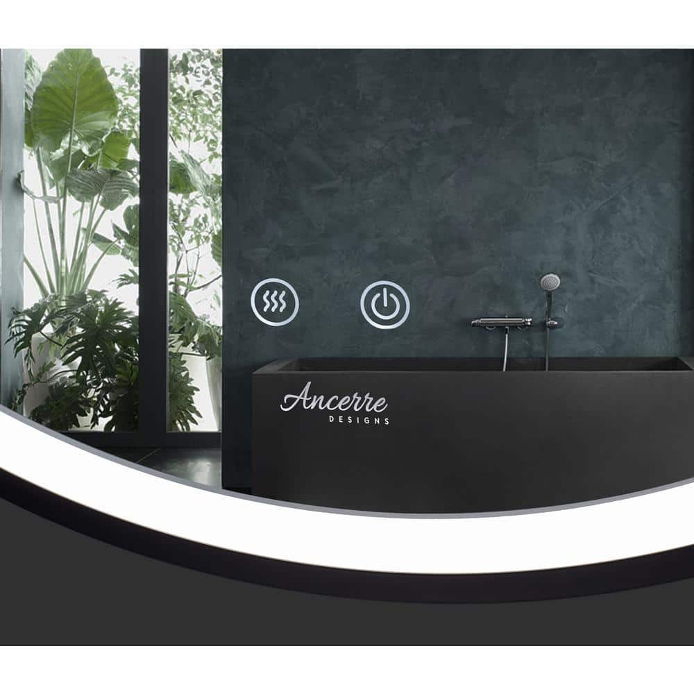 Cirque 24" Round Frameless LED Vanity Bathroom Mirror with Defogger