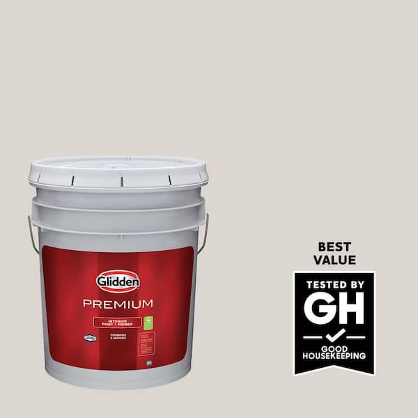 Glidden Premium 5 gal. PPG1025-2 Silent Smoke Satin Interior Latex Paint