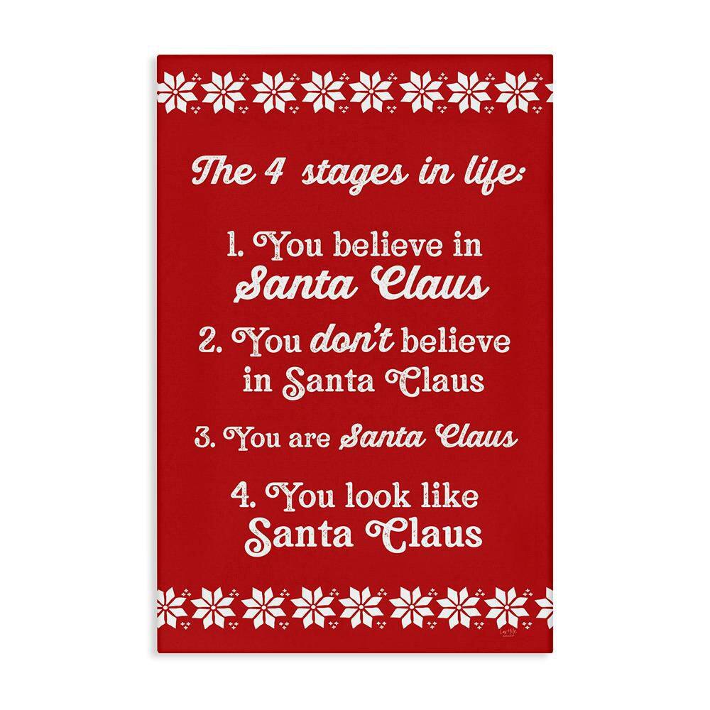 Santa Claus Four Stages in Life by Lux + Me Designs 1-Piece Unframed Graphic Typography Art Print 45 in. x 30 in. price history on PriceWatchPro