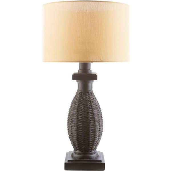 Artistic Weavers Oliver 28 in. Black Indoor/Outdoor Table Lamp with Yellow Shade