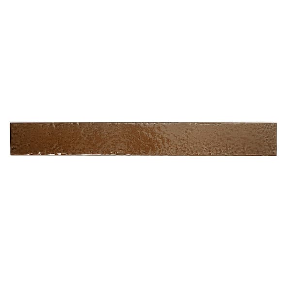 Apollo Tile Valenza 2 in. x 16 in. Glossy Terra Mocha Ceramic