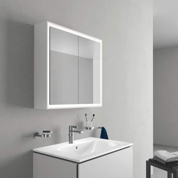 Duravit L-Cube - Armario alto para baño 1760x400x363 mm, bisagras a la  izquierda, blanco mate LC1180L1818