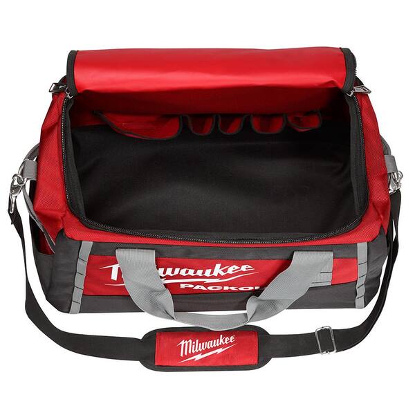 20 in. PACKOUT Tool Bag W/ Multi-Size Zipper Tool Bags in Red (3-Pack) 20 in. PACKOUT Tool Bag W/ Multi-Size Zipper Tool Bags in Red (3-Pack)