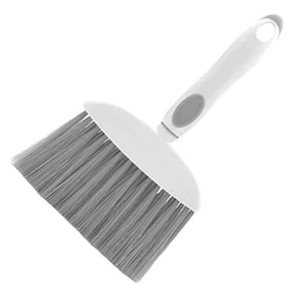 6.35 in. Gray Mini Dust Pan and Brush Set Small Broom Desk Table Home Kitchen Cleaning Tool