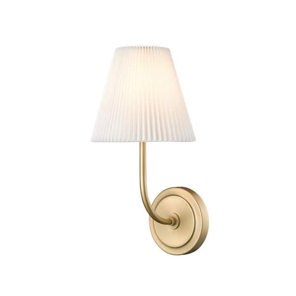 Ami 7.25 in. Wide 1-Light Wall Sconce-Vintage Brass