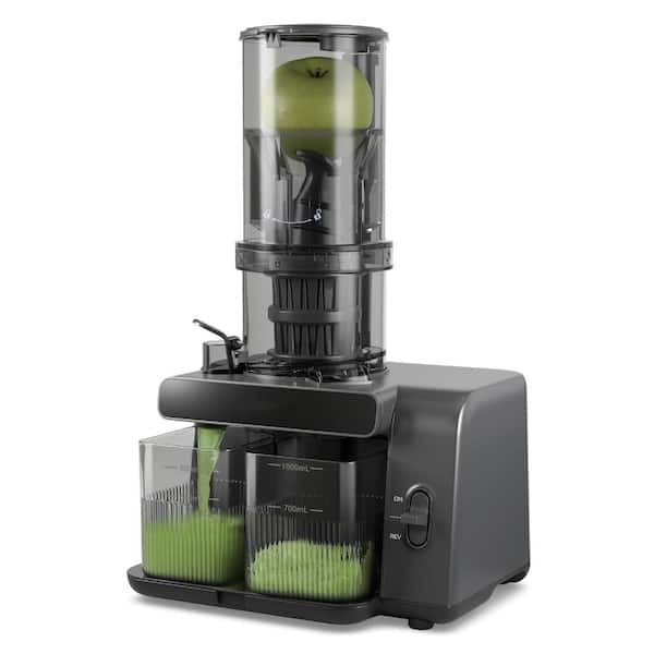 Cold Press Juicer with 5.3 in Wide Feed Chute, Slow Masticating Juicer for High Juice Yield and Reverse Function