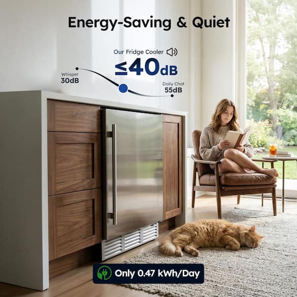 SIMZLIFE 23.5 in. Single Zone 180-Cans Freestanding/ Built-in