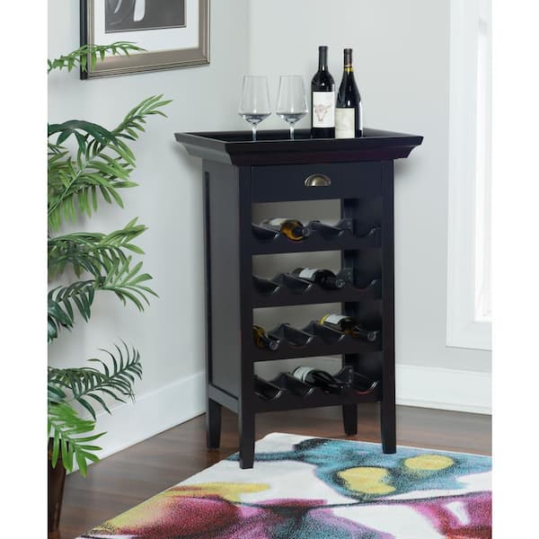 Atlantic 16-Bottle Chestnut Wood Wine Cabinet in the Wine Storage  department at