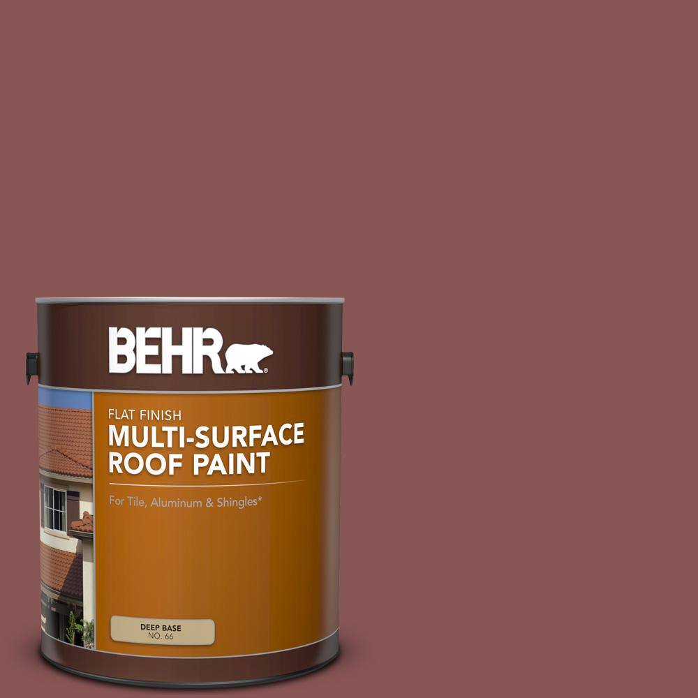 1 gal. #PPU1-09 Red Willow Flat Multi-Surface Exterior Roof Paint