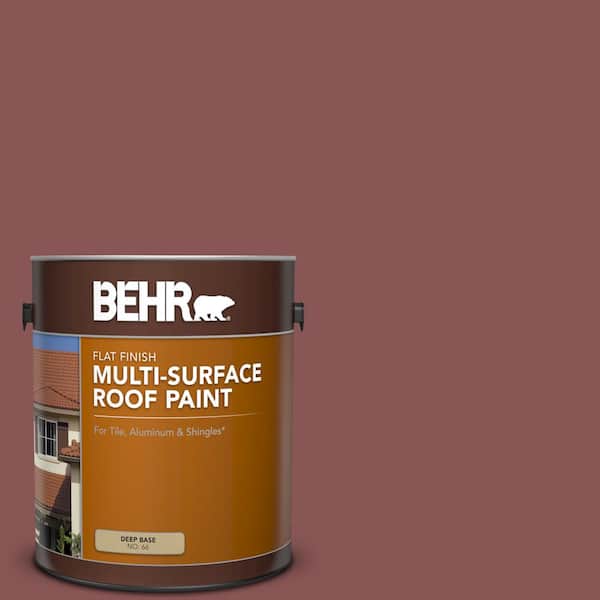 BEHR 1 gal. #PPU1-09 Red Willow Flat Multi-Surface Exterior Roof Paint