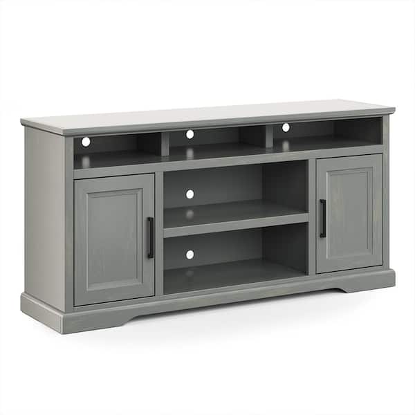 Bridgevine Home Cheyenne Mushroom TV Stand Fits TV's up to 98 in.