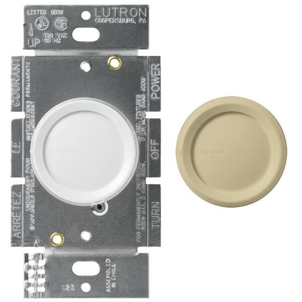 Lutron Single-Pole Rotary Dimmer Switch for Incandescent and Halogen