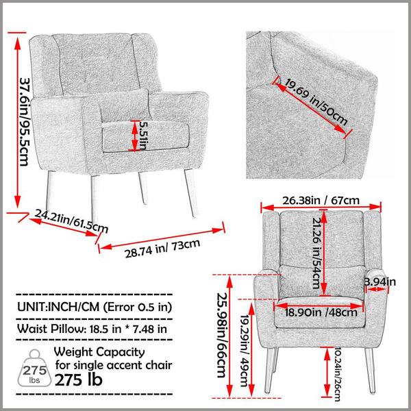 Tenleaf Brown Wood Outdoor Lounge Chair with Beige Cushion