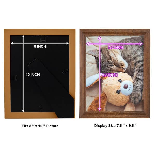 Wexford Home Grooved 8 in. x 10 in. Black Picture Frame (Set of 2)