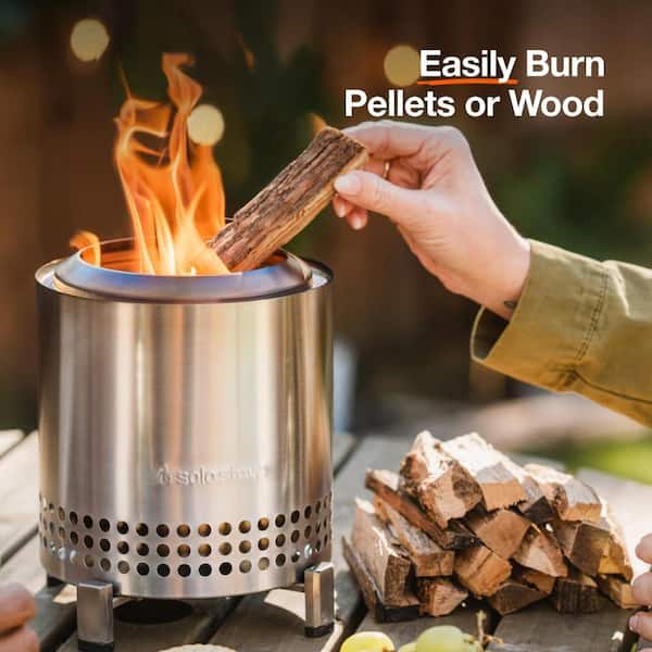 Solo Stove Mesa XL - 7.6 in. x 8.6 in. Stainless Steel Wood