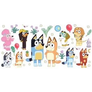 Bluey Family and Friends Brown Matte Vinyl Peel and Stick Wall Decals