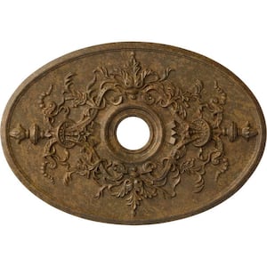 1-5/8 in. x 30-3/4 in. x 21-1/4 in. Polyurethane Alexa Ceiling Medallion, Rubbed Bronze