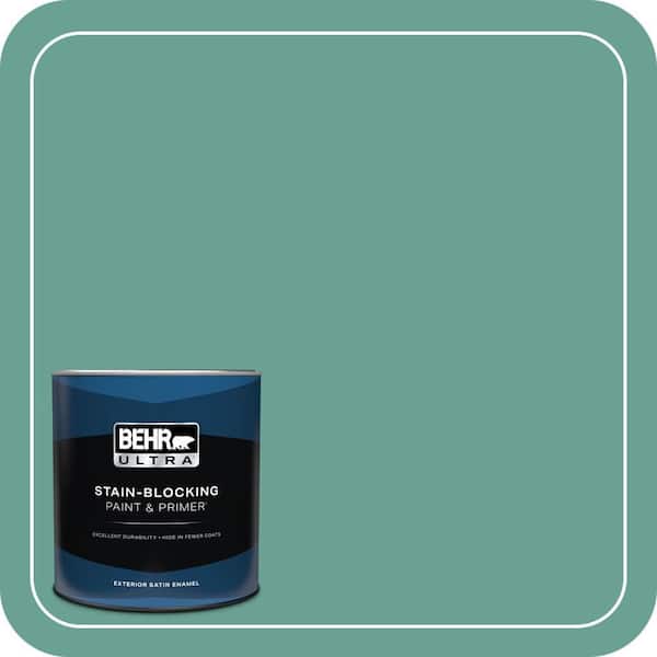 BEHR ULTRA 1 qt. #T17-15 Jade Dragon Satin Enamel Exterior Paint & Primer