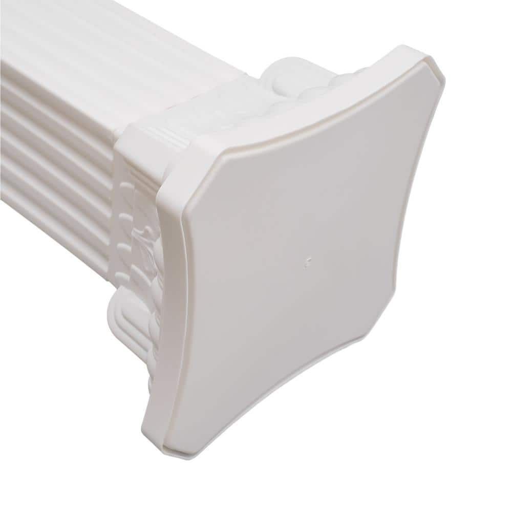 Elegant White Plastic Roman Decorative Columns for Weddings and Events, 35.43 in. Height (4-Pack)