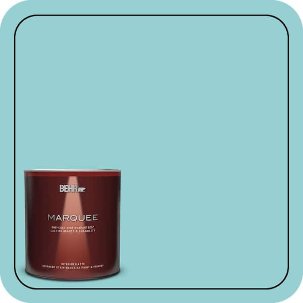 BEHR MARQUEE 1 Qt. #M460-3 Big Surf One-Coat Hide Matte Interior Paint & Primer