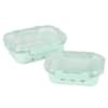 MARTHA STEWART Elsinore 2-Piece Glass Storage Container Set in Green with  Snap Lids 985119532M - The Home Depot