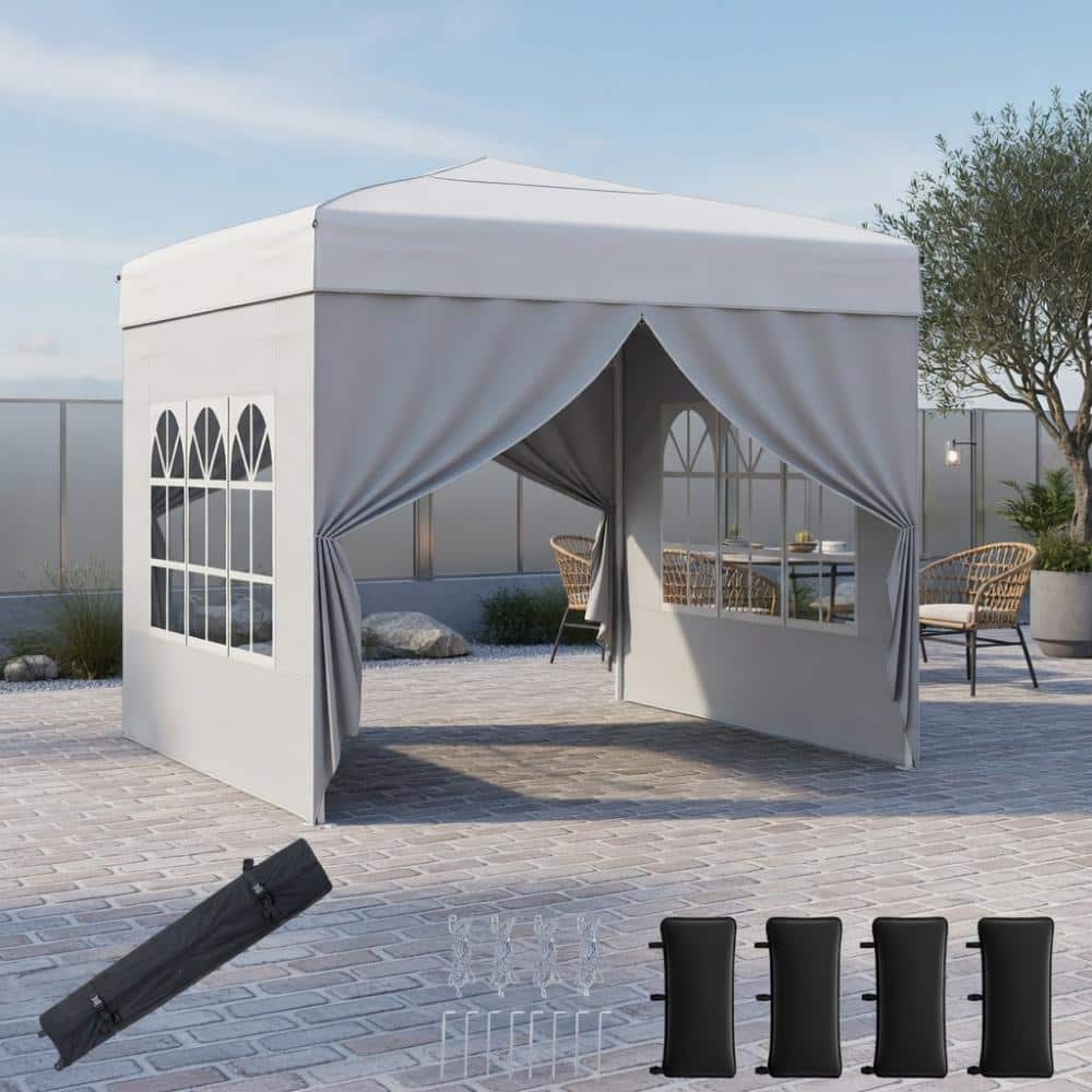 10 ft x 10 ft Pop-Up Canopy with 4 Sidewalls, Powder-Coated Frame, UPF50+ Protection, Wheeled Bag, Multi Colors price history on PriceWatchPro
