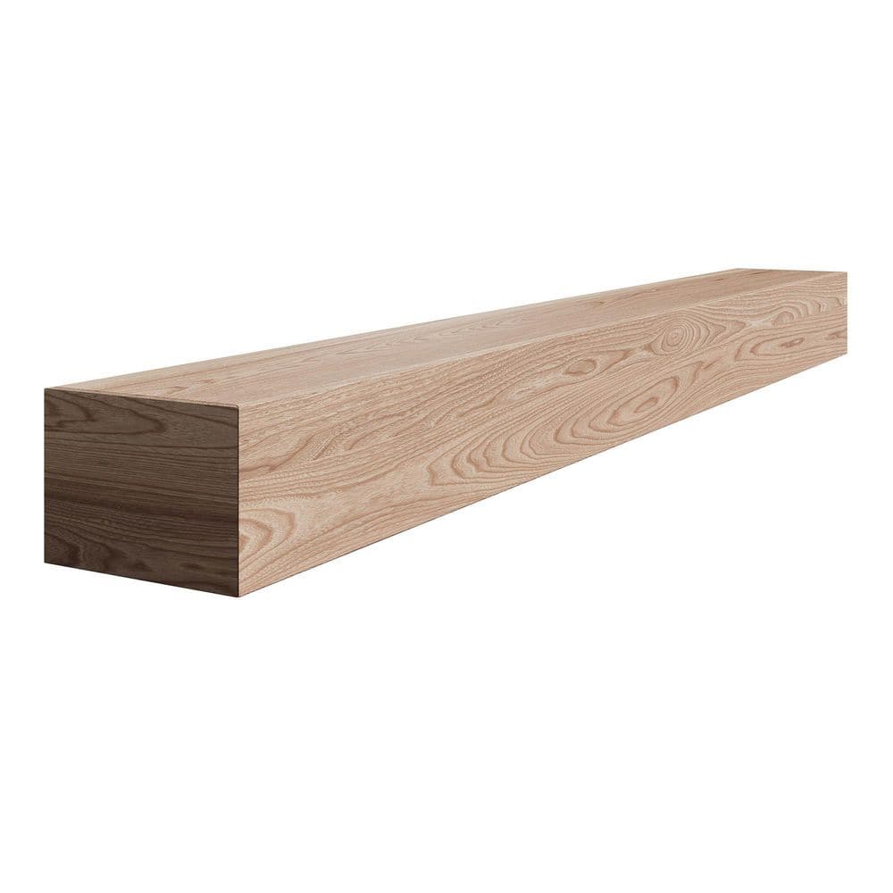 7.25 in. D x 60 in. W x 5 in. H Unfinished Natural Ash Wood Cap-Shelf Mantel price history on PriceWatchPro
